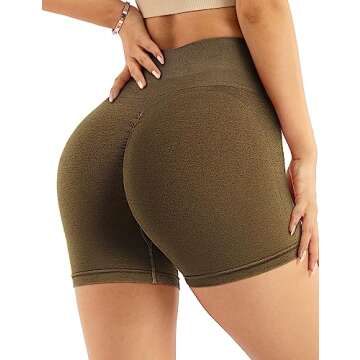 GILLYA Workout Shorts for Women Seamless High Waist Gym Sports Yoga Fitness Running Active Biker Shorts