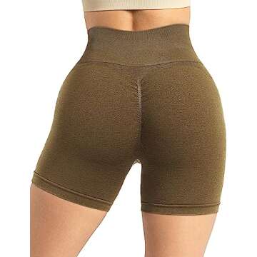 GILLYA Workout Shorts for Women Seamless High Waist Gym Sports Yoga Fitness Running Active Biker Shorts
