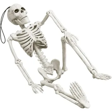 Posable 16-inch Skeleton Decor - Perfect for Halloween Parties