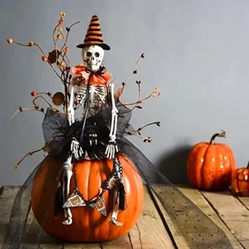 Posable 16-inch Skeleton Decor - Perfect for Halloween Parties