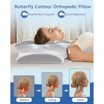 Tujami Cervical Neck Pillow for Pain Relief and Comfort