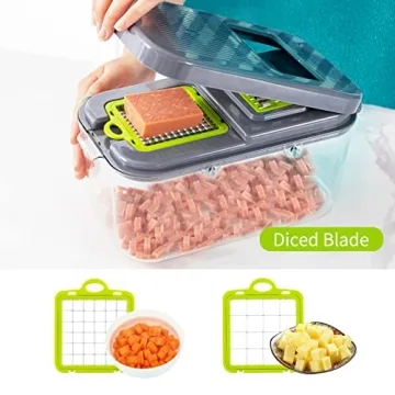 Vegetable Cutter 22-in-1 with 13 Blades and Container