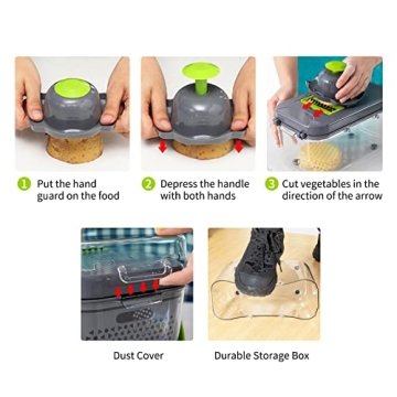 Vegetable Cutter 22-in-1 with 13 Blades and Container