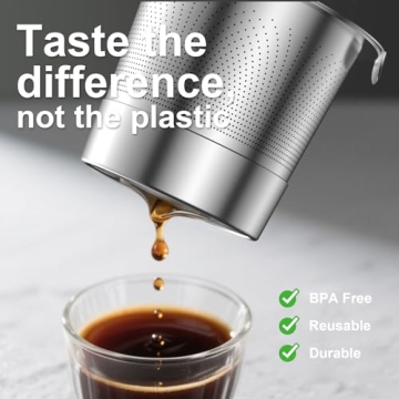 Reusable K Cups for Keurig: Full Stainless Steel Refillable K Cups, Reusable Coffee Filter for Keuri...