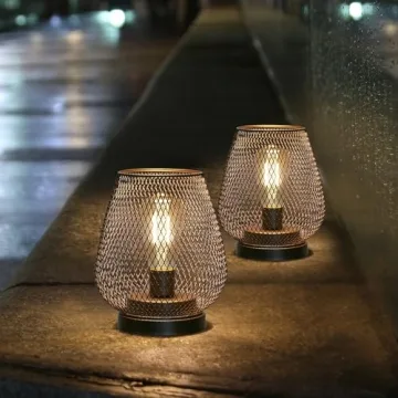 JHY DESIGN LED Cage Lanterns - Battery Powered Set - Ideal Decor