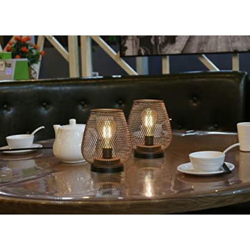 JHY DESIGN LED Cage Lanterns - Battery Powered Set - Ideal Decor