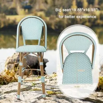 YOEEMZ 30 Inch Outdoor Bar Stools Set of 4