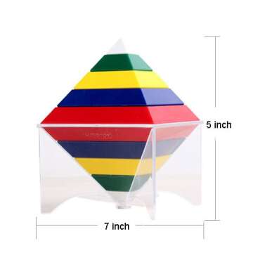 Agirlgle Building Blocks Stacking Toys for Kids Stacker Toy 3D Puzzle Stem Toys Pyramid Speed Cube， Creative Educational Toys for Kids Preschool Learning Toys Stacking Block