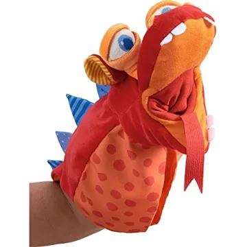 HABA Dragon Puppet - Interactive Toddler Toy for Ages 2-4