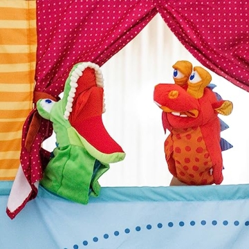 HABA Dragon Puppet - Interactive Toddler Toy for Ages 2-4