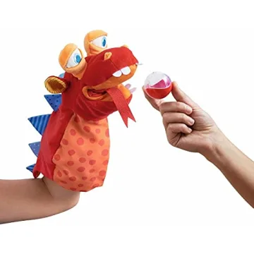 HABA Dragon Puppet - Interactive Toddler Toy for Ages 2-4