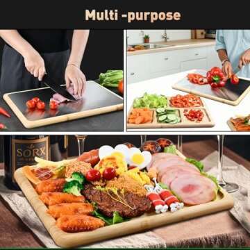 Versatile Double Sided Titanium Cutting Board for Kitchen