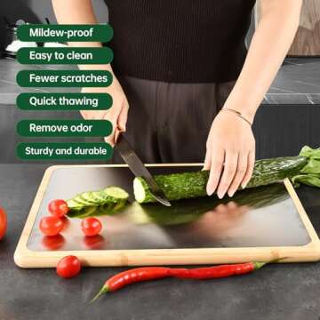 Versatile Double Sided Titanium Cutting Board for Kitchen