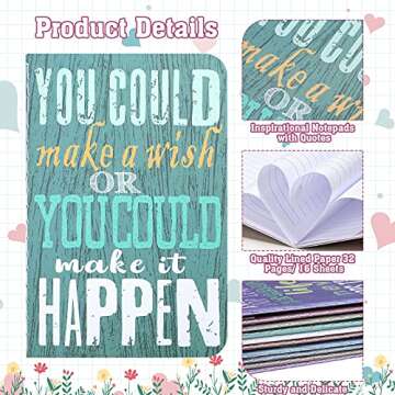 Inspirational Gifts Notepads Mini Motivational Journal Notebook Bulk Small Pocket Notepads for Office Home Church Christian Gift Supplies, 10 Styles(Vivid Style,20 Pieces)
