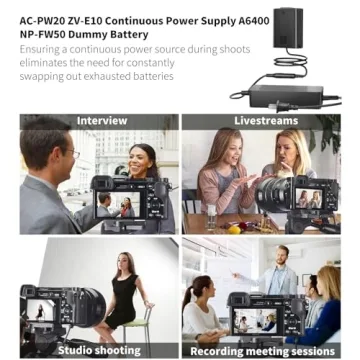 AC-PW20 Adapter for Sony Alpha Cameras - Continuous Power Supply
