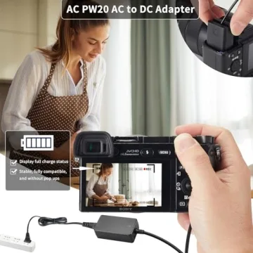 AC-PW20 Adapter for Sony Alpha Cameras - Continuous Power Supply