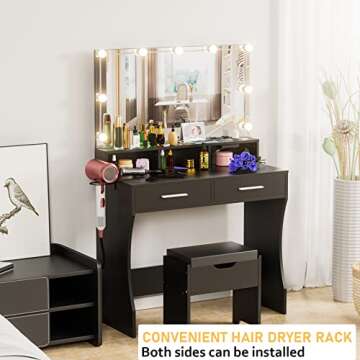 Titoni Vabches Makeup Vanity with Lighted Mirror