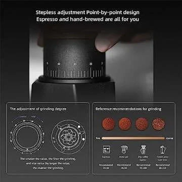 MHW-3BOMBER Electric Conical Burr Coffee Grinder, Single Dose Coffee Bean Grinder with Brush for Hom...