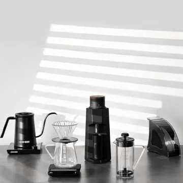 MHW-3BOMBER Electric Conical Burr Coffee Grinder, Single Dose Coffee Bean Grinder with Brush for Home Use/Espresso/Pour Over/Drip/Cold Brew/French Press, Infinite Adjustable, Metal Body, G5867B