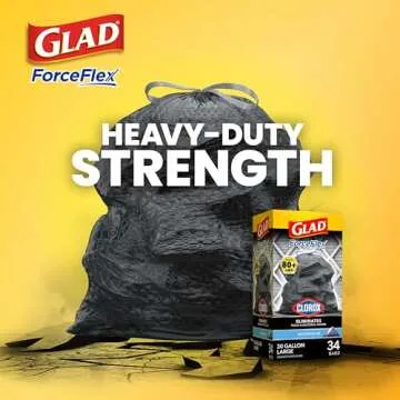 Glad 30 Gallon ForceFlex Trash Bags with Clorox