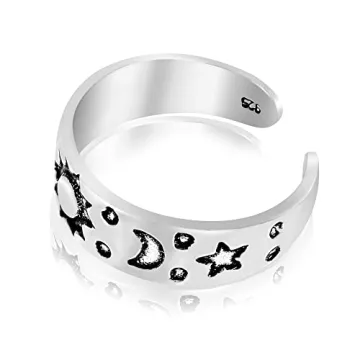 Celestial Sterling Silver Toe Ring for Fashion Lovers