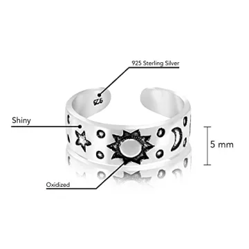 Celestial Sterling Silver Toe Ring for Fashion Lovers