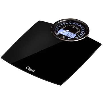 Ozeri Rev 400 lbs Weight Scale with Electro-Mechanical Weight Dial and 50 gram Bath Scale Sensors (0.1 lbs / 0.05 kg)