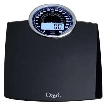 Ozeri Rev 400 lbs Weight Scale with Electro-Mechanical Weight Dial and 50 gram Bath Scale Sensors (0.1 lbs / 0.05 kg)