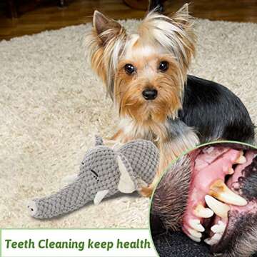 KOL Plush Interactive Elephant Dog Toy for Fun Playtime