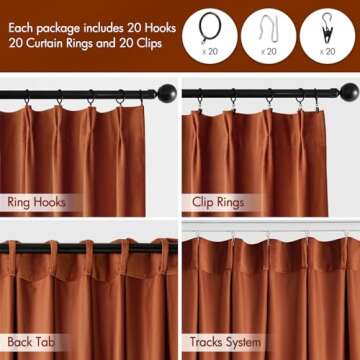 MIULEE Velvet Curtains - Luxurious Pinch Pleated Blackout Drapes