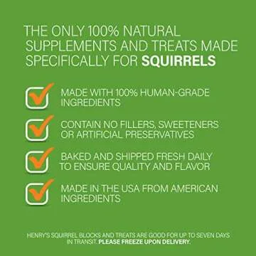 Henry's Hazelnut Blocks - Nutritionally Complete Food for Squirrels, Flying Squirrels, and Chipmunks, 11 Ounces