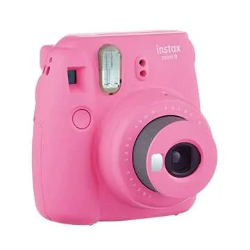 Fujifilm instax Mini 9 Instant Camera (Flamingo Pink) and instax Film Twin Pack (20 Exposures) Bundle Pink