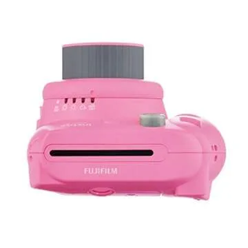 Fujifilm instax Mini 9 Instant Camera (Flamingo Pink) and instax Film Twin Pack (20 Exposures) Bundle Pink