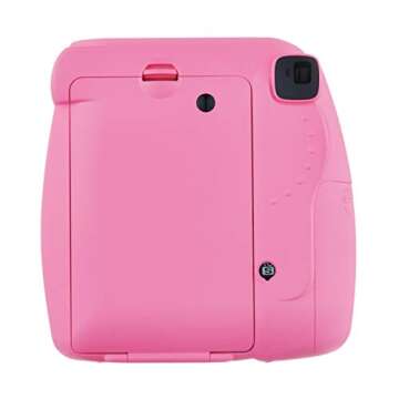 Fujifilm instax Mini 9 Instant Camera (Flamingo Pink) and instax Film Twin Pack (20 Exposures) Bundle Pink