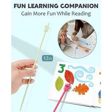 Dumero 10pcs Finger Pointer for Classroom, Reading Pointers for Kids, Hand Pointing Stick, Teaching Finger Class Pointer for Teachers, Classroom Teacher Must Haves Supplies Essentials