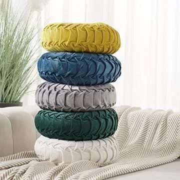 Stylish MOJUN Round Velvet Throw Pillow for Home Decor