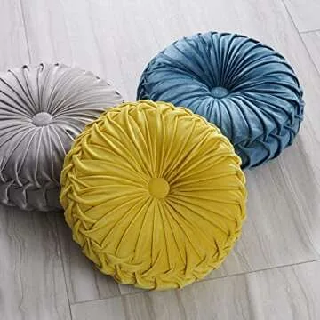 Stylish MOJUN Round Velvet Throw Pillow for Home Decor