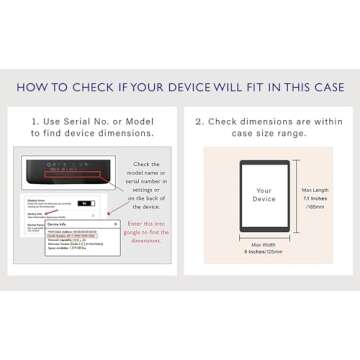 Universal Book Cover for eReader Devices with 6 to 6.8 Inch Screen or 7.5 to 5.1 Inches in Size. Works with kobo, Nook, Kindle, Kindle Paperwhite, Sony, storytel and More.