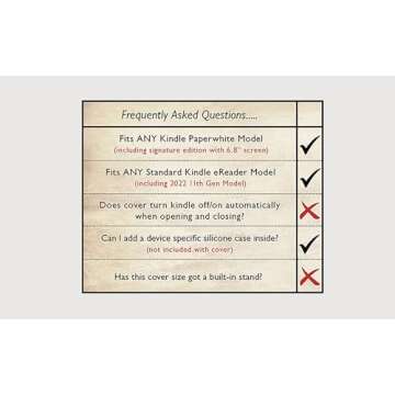 Universal Book Cover for eReader Devices with 6 to 6.8 Inch Screen or 7.5 to 5.1 Inches in Size. Works with kobo, Nook, Kindle, Kindle Paperwhite, Sony, storytel and More.