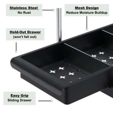 GVPS Modern Under Sink Organizer for Kitchen & Bathroom