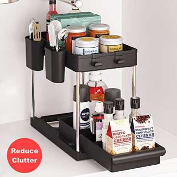 GVPS Modern Under Sink Organizer for Kitchen & Bathroom
