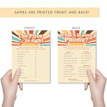 Here Comes The Son Baby Shower Games and Activities - 50 Pack, Retro Sunshine Theme, Price is Right,...