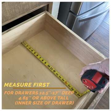 Fabsome Dresser Drawer Organizers 6 Pack, 4.65'' High Adjustable from 12.5-17‘’ Bamboo Drawer Dividers for Clothing Baby Clothes, Wooden Separators for Dresser Nursery Organization with Soft Foam Ends