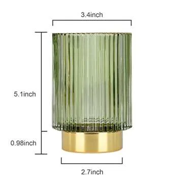 Elegant Glass Vase with Gold Base for Home & Gifts