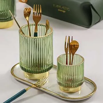 Elegant Glass Vase with Gold Base for Home & Gifts