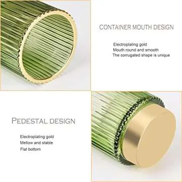 Elegant Glass Vase with Gold Base for Home & Gifts