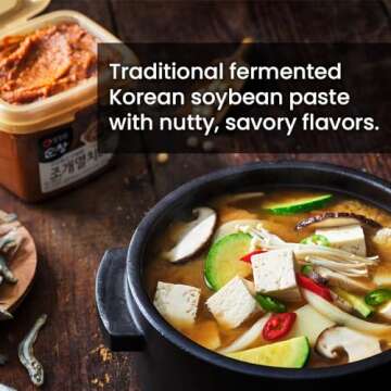 Chung Jung One O'Food Doenjang, Premium Korean Traditional Soybean Miso Paste Sauce, Naturally Ferme...
