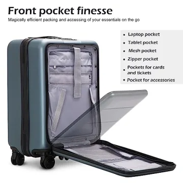 Stylish COOLIFE Carry-On Luggage for Smart Travelers