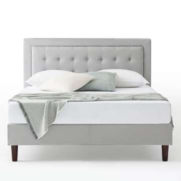 ZINUS Dachelle Upholstered Bed Frame - Timeless Design & Support