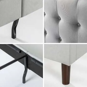 ZINUS Dachelle Upholstered Bed Frame - Timeless Design & Support
